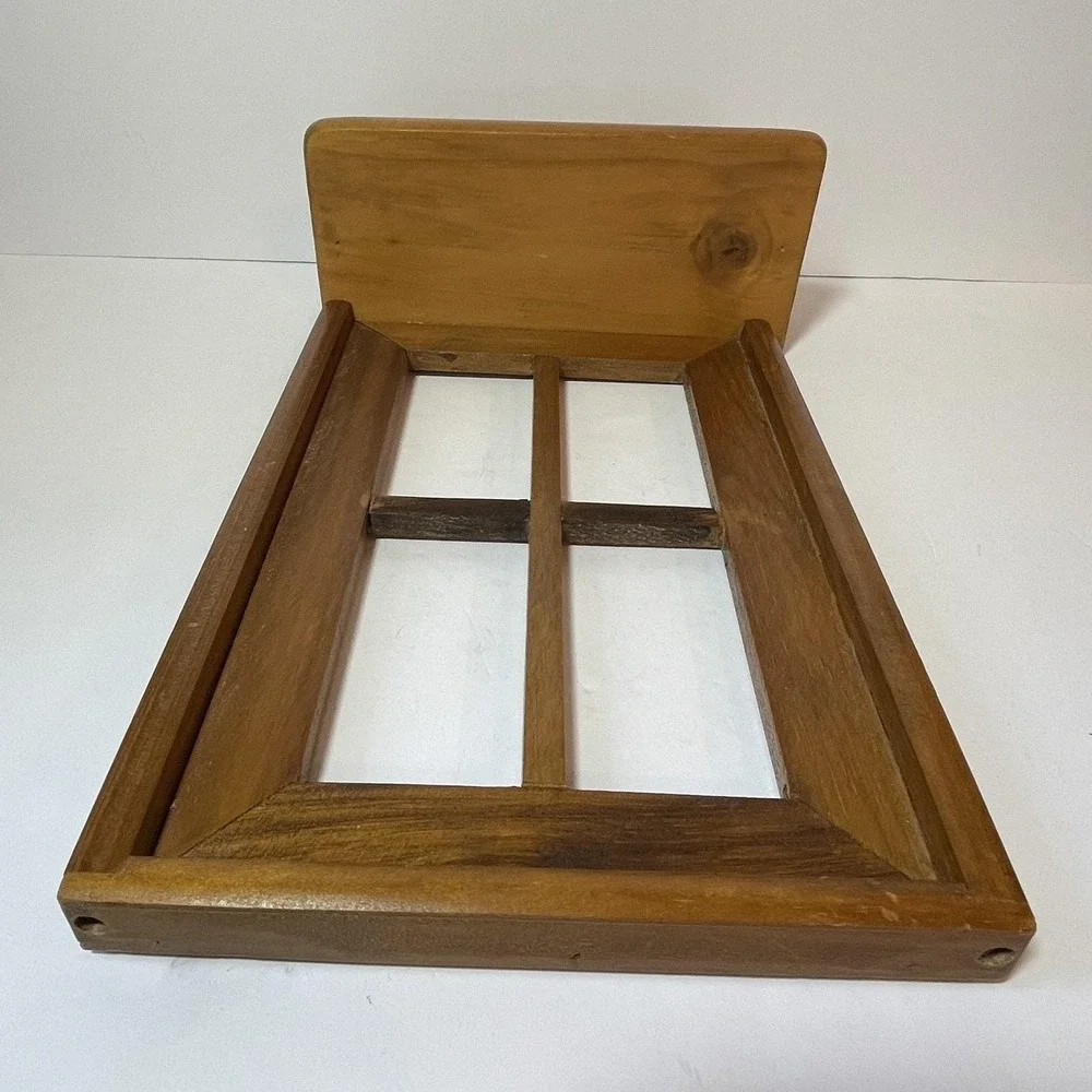 Wood Wall Decor Shelf Heart Cut Out Kitchen Pegs Cottagecore Granny Country VTG